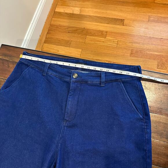 Universal Standard Carrie High Rise Wide Leg Jeans in Dark Indigo size M/18-20 - Picture 11 of 15
